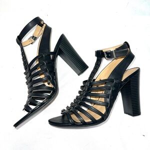Express Strappy Black Heels